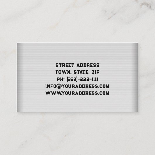 Baseball Coach-Visitekaartje Visitekaartje (Achterkant)