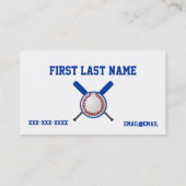 Baseball Coach-Visitekaartjes Visitekaartje (Achterkant)