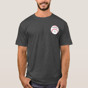 Baseball Coach voegt Naam, Team en Jaar toe T-shirt