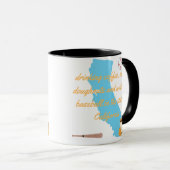 Baseball, coffee and donuts in California  Mok (Voorkant rechts)