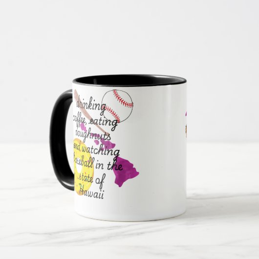 Baseball, coffee and donuts in Hawaii  Mok (Voorkant links)