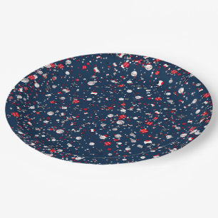 Baseball Confetti, Blue-PAPER PARTITY BORDEN Papieren Bordje