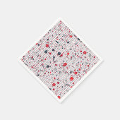 Baseball-Confetti, Pinstripes-PAPER PARTY NAPKINS Servetten (Hoek)