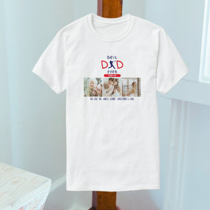 Baseball Cool Schattige Papa Fotocollage Vaders Da T-shirt