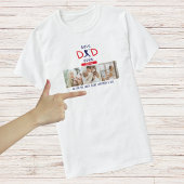 Baseball Cool Schattige Papa Fotocollage Vaders Da T-shirt