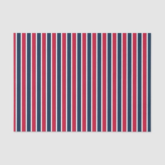 Baseball Coord Stripes RWB 01-WSSUE WRAPING PAPER Tissuepapier (Voorkant)