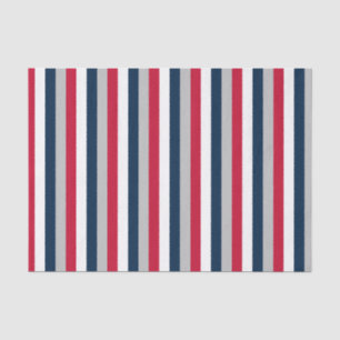 Baseball Coord Stripes RWB 29-WSSUE WRAPING PAPER Tissuepapier