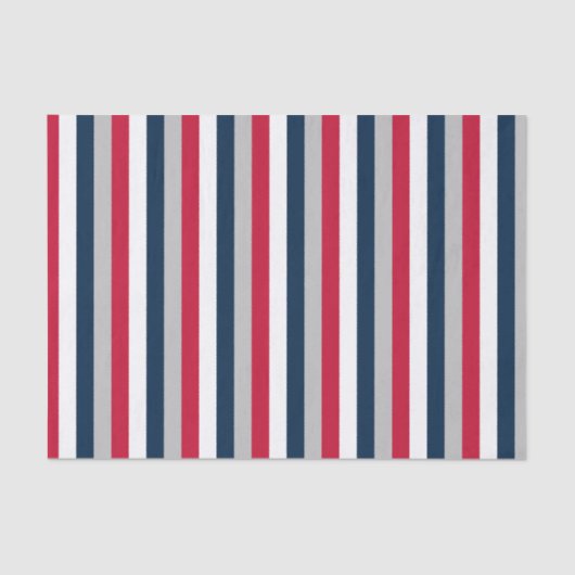 Baseball Coord Stripes RWB 29-WSSUE WRAPING PAPER Tissuepapier (Voorkant)