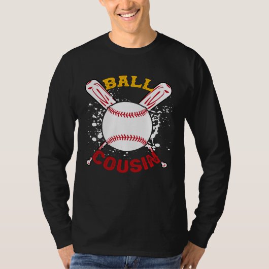 Baseball Cousin Ball Softball Fathers Day T-shirt (Voorkant)