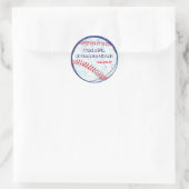 BASEBALL CRAZE Bar Bat Mitzvah Gift Sticker (Tas)
