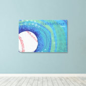 BASEBALL CRAZE Sign-In Memory Board Canvas Afdruk (Insitu (Houten vloer))