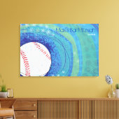 BASEBALL CRAZE Sign-In Memory Board Canvas Afdruk (Insitu (Woonkamer))