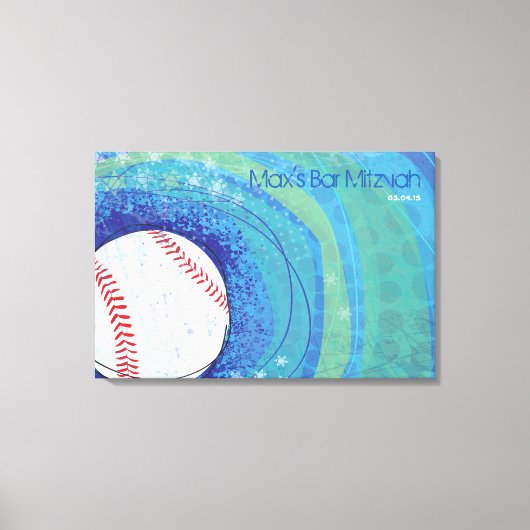 BASEBALL CRAZE Sign-In Memory Board Canvas Afdruk (Voorkant)