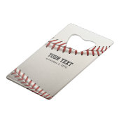 Baseball Creditkaart Flessenopener (Voorkant Gekanteld)