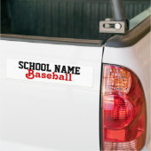 Baseball - Creëer Je eigen schoolgeest Bumpersticker (Op Truck)