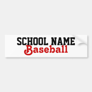Baseball - Creëer Je eigen schoolgeest Bumpersticker