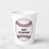 Baseball Custom Birthday Papieren Bekers (Voorkant)