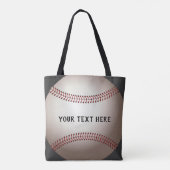 Baseball Custom canvas tas Voeg uw eigen tekst toe (Achterkant)