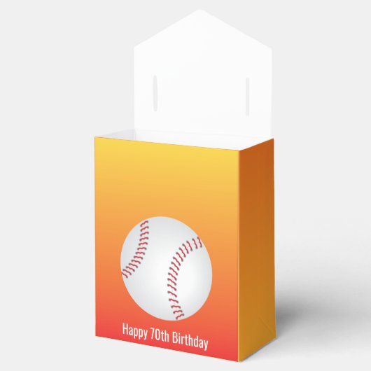 Baseball Custom Coach 70ste Verjaardag Gift Bedankdoosjes (Geopend)
