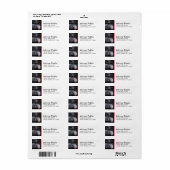 Baseball Custom Color Strip Adreslabel Etiket (Full Sheet)