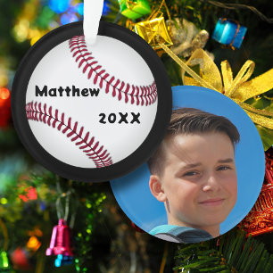 Baseball Custom Foto Keepsake Ornament