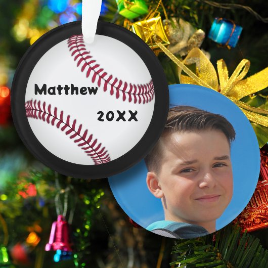 Baseball Custom Foto Keepsake Ornament