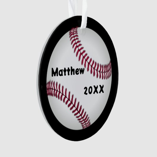 Baseball Custom Foto Keepsake Ornament (voorkant)