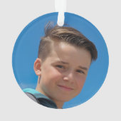 Baseball Custom Foto Keepsake Ornament (achterkant)