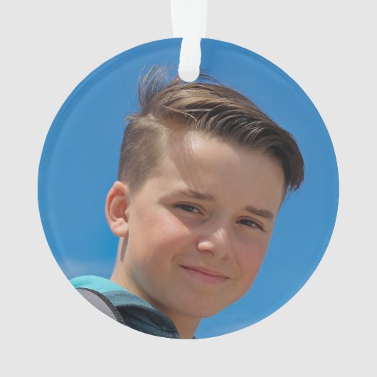 Baseball Custom Foto Keepsake Ornament (achterkant)