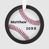 Baseball Custom Foto Keepsake Ornament (voorkant)