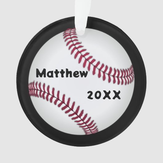 Baseball Custom Foto Keepsake Ornament (voorkant)