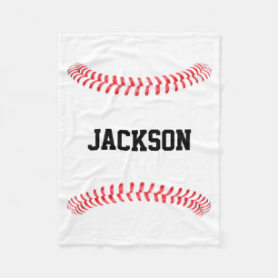 Baseball Custom Player of Team Name of Text Sports Fleece Deken
