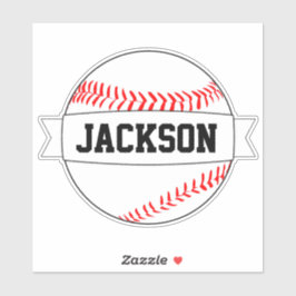 Baseball Custom Team of Player Name Sports Party Sticker