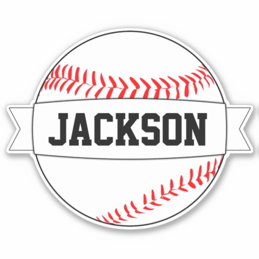 Baseball Custom Team of Player Name Sports Party Sticker (Voorkant)