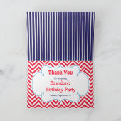 Baseball Cute Brunette Boy Birthday Party Bedankkaart (Binnen)