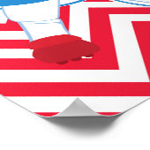 Baseball Cute Brunette Hair Boy Birthday Poster (Hoek)