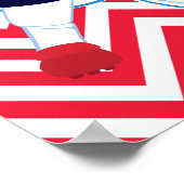 Baseball Cute Dark Hair Boy Birthday Poster (Hoek)