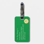 Baseball Cute Kinder Cartoon Bull Bagagelabel (Achterkant verticaal)