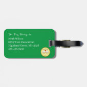 Baseball Cute Kinder Cartoon Bull Bagagelabel (Achterkant horizontaal)