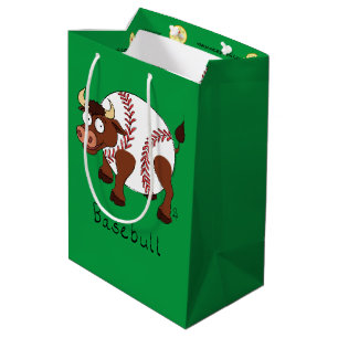 Baseball Cute Kinder Cartoon Bull Medium Cadeauzakje
