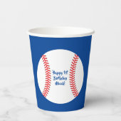 Baseball Cute Sports Kind Birthday Party Papieren Bekers (Achterkant)