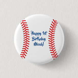 Baseball Cute Sports Kind Birthday Party Ronde Button 3,2 Cm