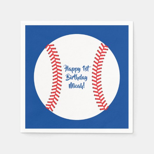 Baseball Cute Sports Kind Birthday Party Servet (Voorkant)