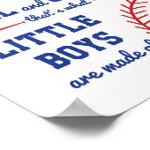 Baseball dacht wat er van kleine jongens gemaakt w poster (Hoek)