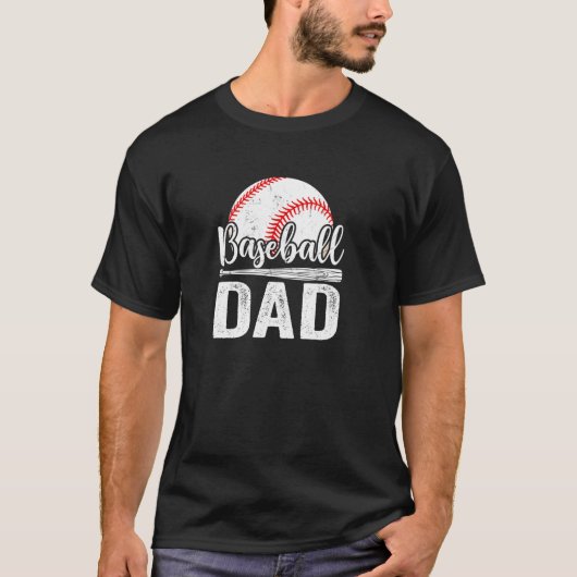 Baseball Dad A Sportcadeaus voor Dad's Day C T-shirt (Voorkant)