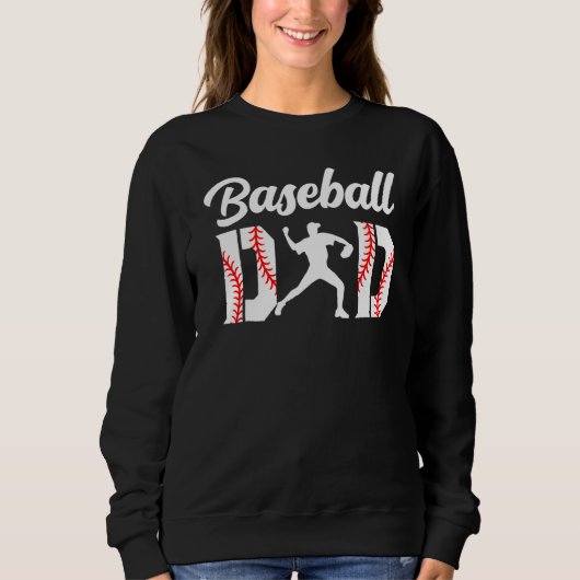 Baseball Dad Apparel Dad Baseball  Fathers Day Men Trui (Voorkant)
