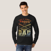 Baseball Dad Baseball Father Baseball Papa T-shirt (Voorkant volledig)