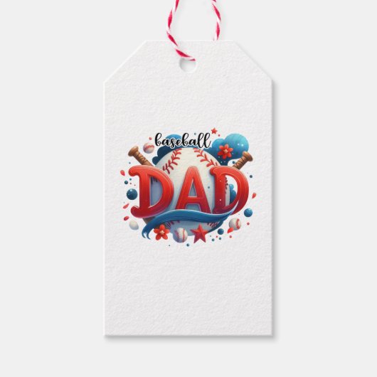 Baseball Dad Cadeaulabel (Voorkant)