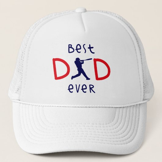 Baseball Dad Cool Modern Beste vader ooit Vaderdag Trucker Pet (Voorkant)