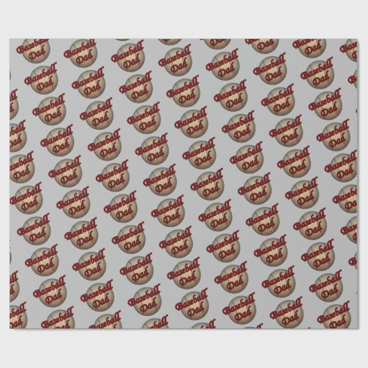 Baseball Dad Cute Cadeaupapier (Vlak)
